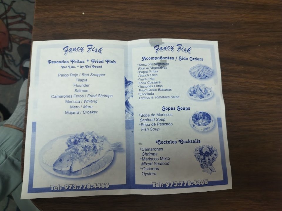 Menu page with drinks and cocktails.